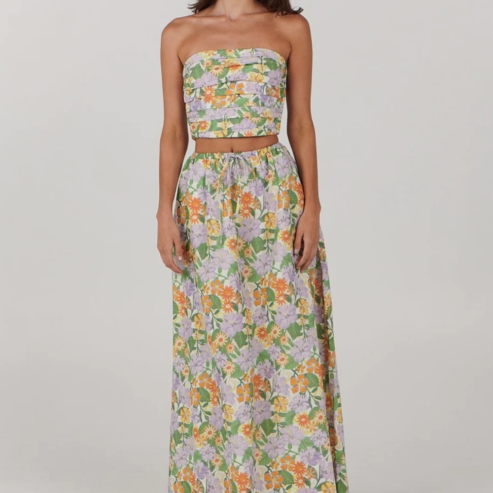 Charlie Holiday Jarrah Floral Maxi Skirt & Top Set Size US 4